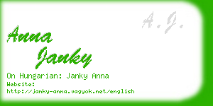 anna janky business card